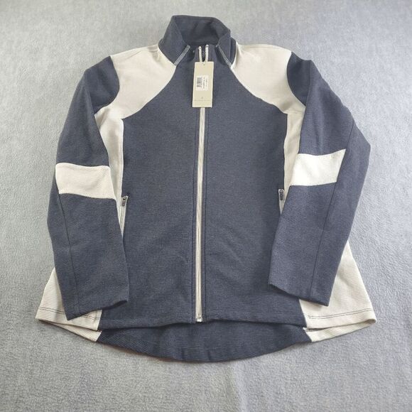 Bermuda Sands Jacket Womens Medium Black Granite Reid Ottoman Rib Full Zip - Picture 1 of 9